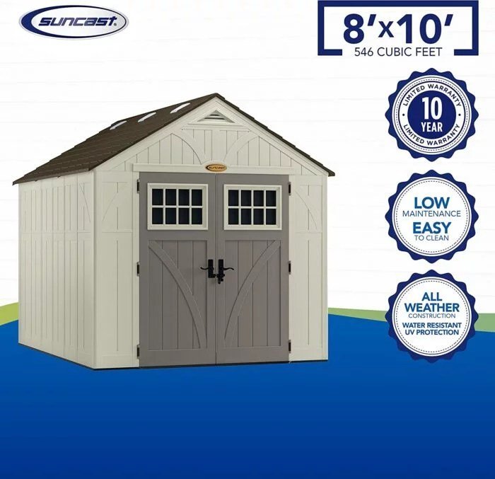 Suncast Tremont BMS8100 8 ft. x 10 ft. Resin Storage Shed thumbnail 2