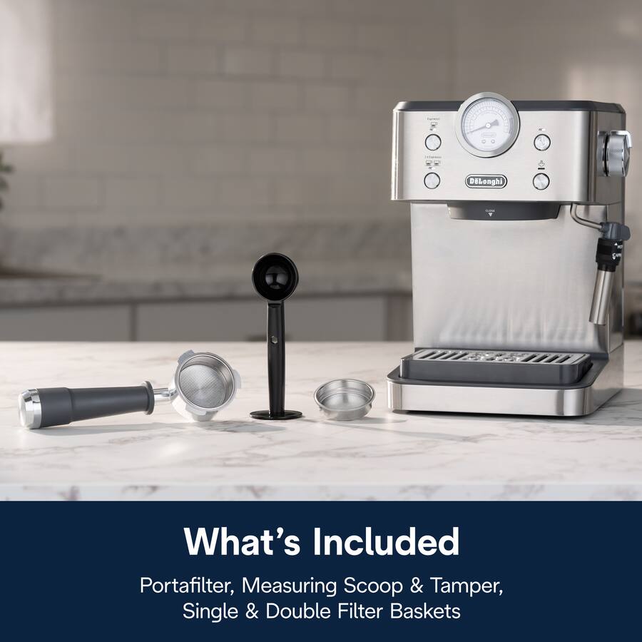 De'Longhi Classic Espresso Machine, Stainless Steel thumbnail 3