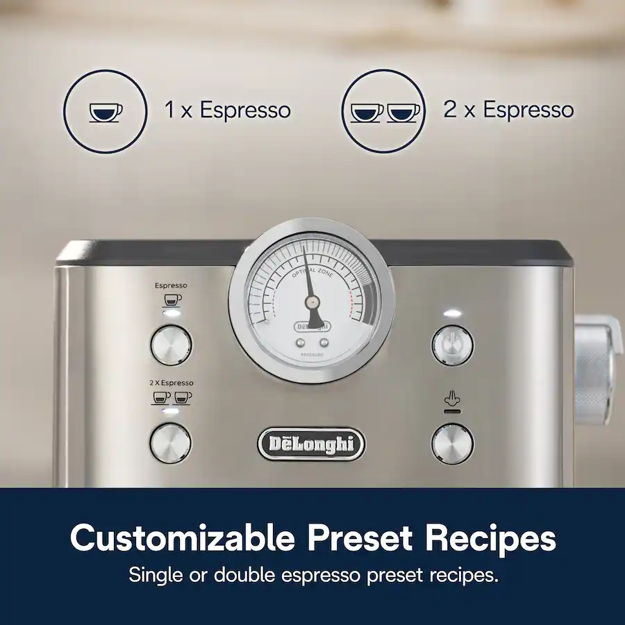 De'Longhi Classic Espresso Machine, Stainless Steel thumbnail 7