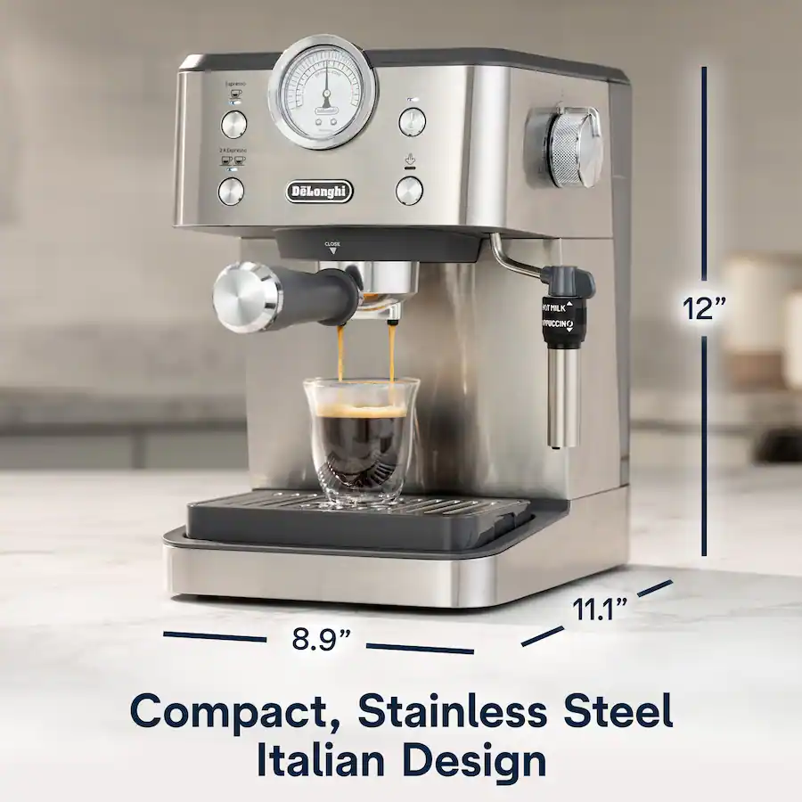 De'Longhi Classic Espresso Machine, Stainless Steel thumbnail 9