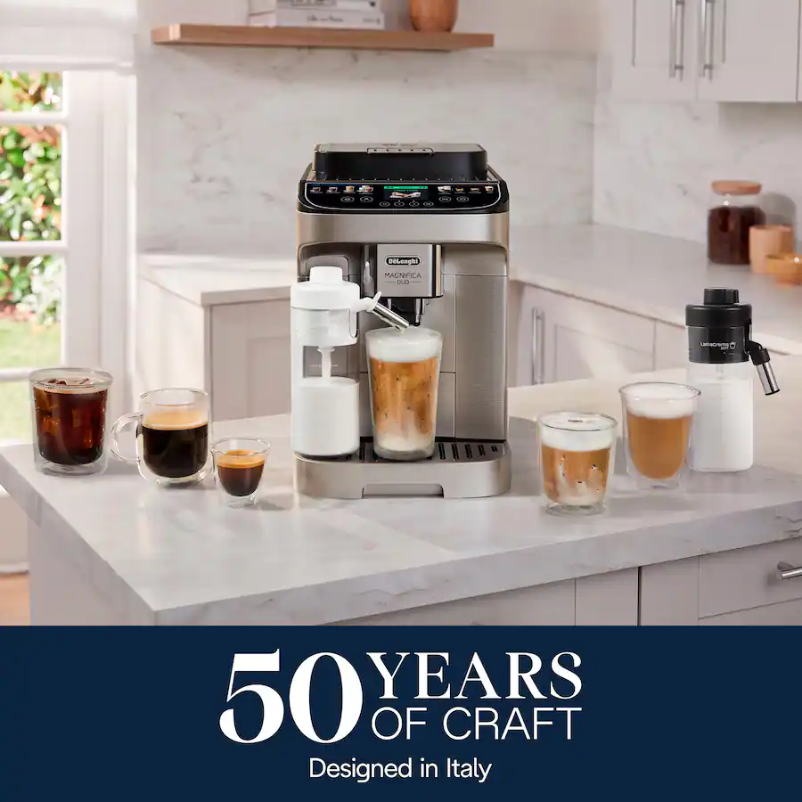De'Longhi Magnifica Duo Fully Automatic Coffee and Espresso Machine, Silver thumbnail 7