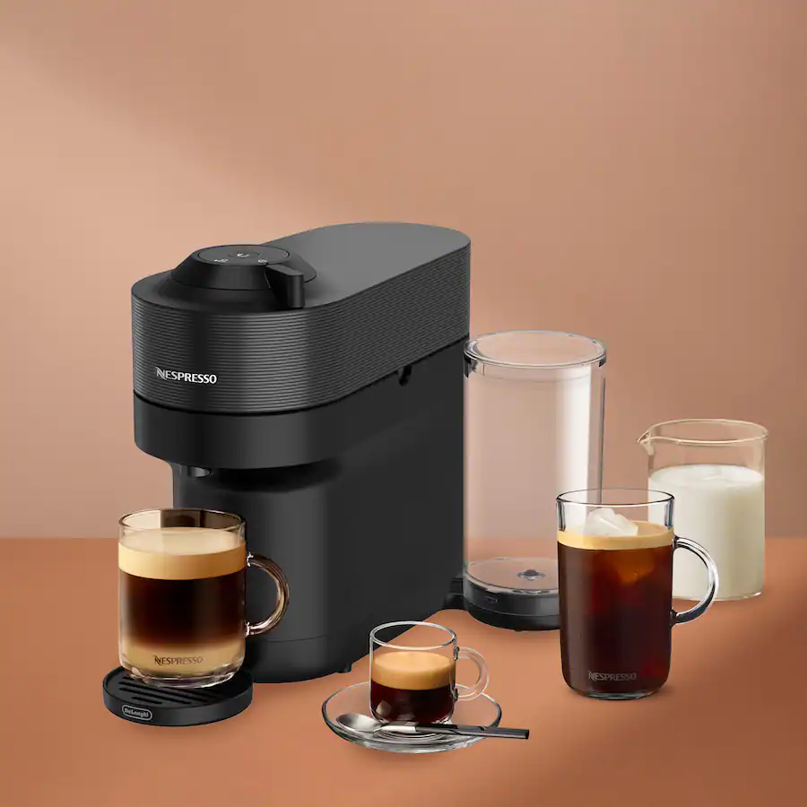Nespresso Vertuo Pop+ Coffee and Espresso Maker by De'Longhi with Milk Frother, Liquorice Black thumbnail 2
