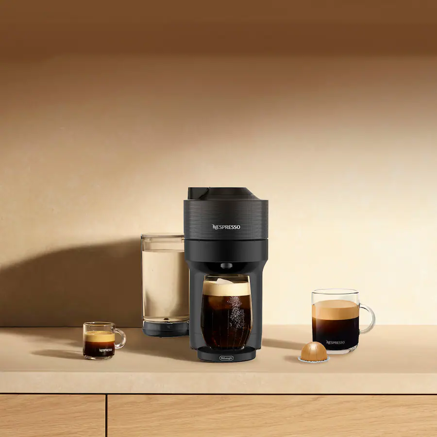 Nespresso Vertuo Pop+ Coffee and Espresso Maker by De'Longhi with Milk Frother, Liquorice Black thumbnail 3