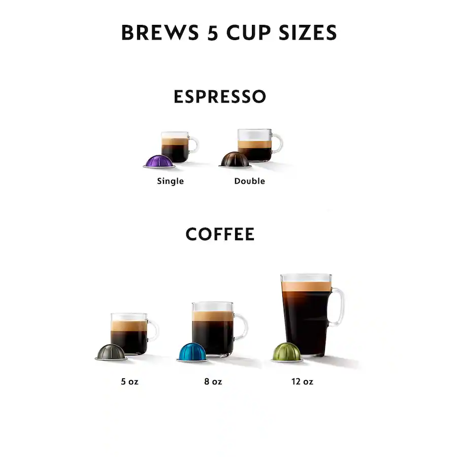 Nespresso Vertuo Pop+ Coffee and Espresso Maker by De'Longhi with Milk Frother, Liquorice Black thumbnail 5