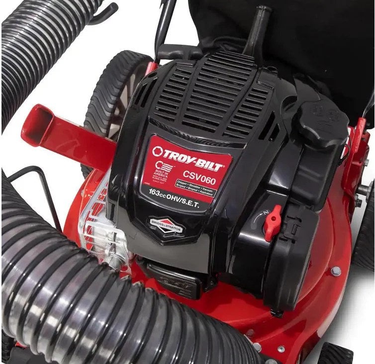 Troy-Bilt 24 in. Leaf Vacuum Head 1.5 in. Chipping Capacity Gas Powered Chipper Shredder Vacuum with High Rear Wheels thumbnail 4