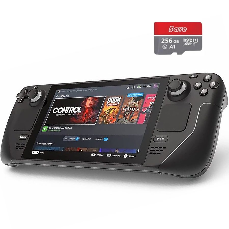 Valve Steam Deck OLED 2 TB Handheld Gaming Console with 256 GB microSD Card - Black - Image 1